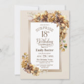 フローラ素朴サプライズ18thバースデーパーティー 招待状 (正面)