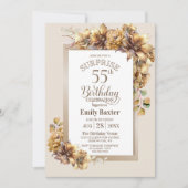 フローラ素朴サプライズ55th誕生日パーティー 招待状 (正面)