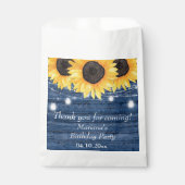 フローラ素朴サンフラワーズブルーバースデーパーティー フェイバーバッグ (正面)