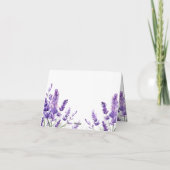 フローラ素朴シックラベンダーブライダルシャワー サンキューカード (裏面)