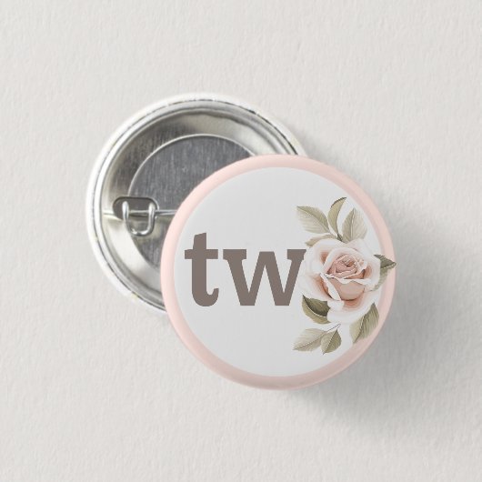 フローラ素朴シャビーシックバラ2nd誕生日パーティー 缶バッジ (正面&裏面)