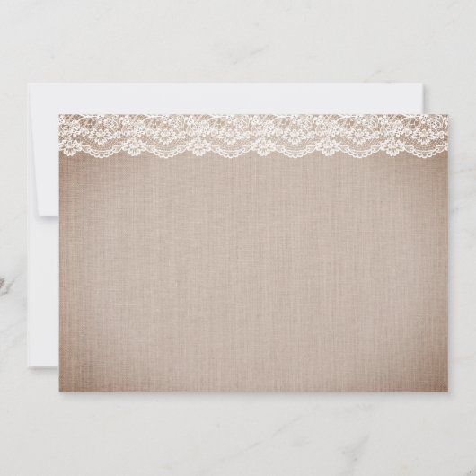 フローラ素朴ジャーヴィンテージバーラップブライダルシャワー 招待状 (裏面)