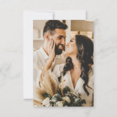 フローラ素朴スカルフォト結婚ハロウィン サンキューカード (裏面)