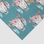 フローラ素朴スカルボホモノグラムパーソナライズされた 薄葉紙 (詳細)