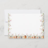 フローラ素朴ストーリーブック新しいチャプターブライダルシャワー サンキューカード (裏面)