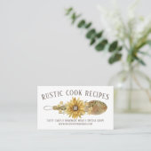 フローラ素朴スプーンサンフラワーベーカリー料理シェフ 名刺 (スタンド正面)