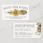 フローラ素朴スプーンサンフラワーベーカリー料理シェフ 名刺 (正面/裏面)