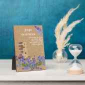 フローラ素朴ス結婚ジェンガゲストブックサイン フォトプラーク (側面)