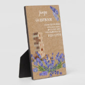 フローラ素朴ス結婚ジェンガゲストブックサイン フォトプラーク (側面)