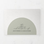 フローラ素朴セージ全結婚体を三つ折り 三つ折り招待状 (カバー)