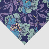 フローラ素朴ダストブルー、ティール(緑がかった色)、パープルデコパージュ 薄葉紙 (詳細)