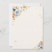 フローラ素朴ツインカボチャドライブバイベビーシャワー 招待状 (裏面)