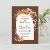 フローラ素朴テラコッタアー結婚チズ 招待状 (スタンド正面)