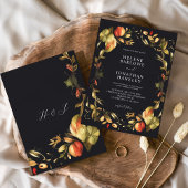 フローラ素朴テラコッタラストムーディ秋の結婚式 招待状