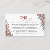 フローラ素朴テラコッタ結婚の詳細 エンクロージャーカード (正面)