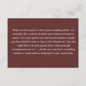 フローラ素朴テラコッタ結婚の詳細 エンクロージャーカード (裏面)