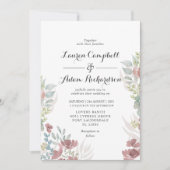 フローラ素朴テラコッタ結婚式招待状 招待状 (正面)
