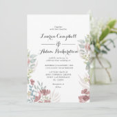 フローラ素朴テラコッタ結婚式招待状 招待状 (スタンド正面)