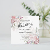 フローラ素朴テラコッタ結婚式招待状 招待状 (スタンド正面)