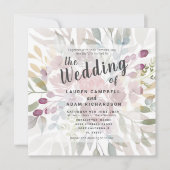 フローラ素朴テラコッタ結婚式招待状 招待状 (正面)