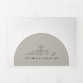 フローラ素朴トープ全結婚体を三つ折 三つ折り招待状 (カバー)