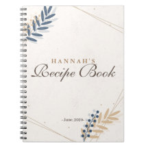 フローラ素朴ネイビーブルー金ゴールドブライダルシャワーレシピ