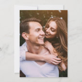 フローラ素朴ハートセージ緑の結婚写真 招待状 (裏面)