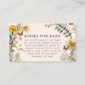 フローラ素朴バタフライ赤ちゃんシャワーブックベビー エンクロージャーカード (正面)