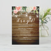 フローラ素朴バックヤードベビーシャワー招待状 招待状 (スタンド正面)