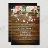 フローラ素朴バックヤードベビーシャワー招待状 招待状 (正面/裏面)