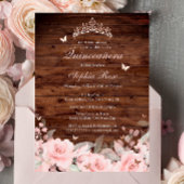 フローラ素朴バラ金ゴールドバタフライキンセアニェラ 箔招待状