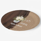 フローラ素朴バーラップオールドバーンI DOバーベキュー ペーパープレート (アングル)