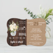 フローラ素朴バーラップオールドバーンI DOバーベキュー 招待状 (スタンド正面)