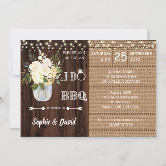 フローラ素朴バーラップバーンストリングライトI DO BBQ (正面)