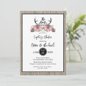 フローラ素朴バーンウッド狩りがカップルのシャワー上にある 招待状 (スタンド正面)