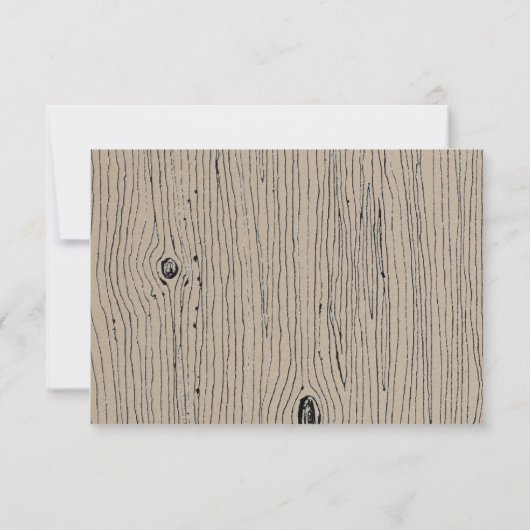 フローラ素朴バーンウッド狩りは結婚式RSVP上 出欠カード (裏面)