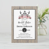 フローラ素朴バーンウッド狩りズオーバーブライダルシャワー 招待状 (スタンド正面)