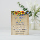 フローラ素朴バーンウッド結婚の延期キャンセル ポストカード (スタンド正面)