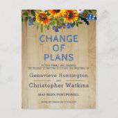 フローラ素朴バーンウッド結婚の延期キャンセル ポストカード (正面)