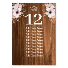 フローラ素朴バーンドウッドテーブル番号座席表 テーブルナンバー