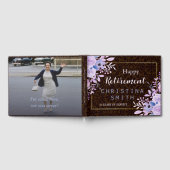 フローラ素朴パステルウォーターカラーリタイアメントパーティー ゲストブック (全面)