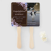 フローラ素朴パステルウォーターカラーリタイアメントパーティー ハンドファン (正面&裏面)