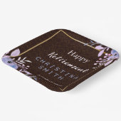 フローラ素朴パステルウォーターカラーリタイアメントパーティー ペーパープレート (傾斜あり)