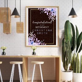 フローラ素朴パステルウォーターカラーリタイアメントパーティー ポスター