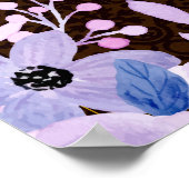 フローラ素朴パステルウォーターカラーリタイアメントパーティー ポスター (角)