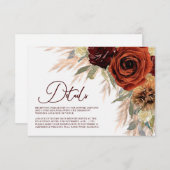 フローラ素朴パンパスグラス結婚ズ詳細 エンクロージャーカード (正面/裏面)