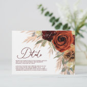 フローラ素朴パンパスグラス結婚ズ詳細 エンクロージャーカード (スタンド正面)