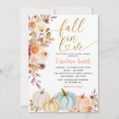 フローラ素朴パンプキンブライダルシャワー招待 招待状 (正面)