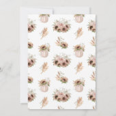 フローラ素朴パンプキン秋インラブブライダルシャワー 招待状 (裏面)