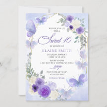 フローラ素朴パープル薄紫蝶スウィート16